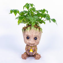 Load image into Gallery viewer, Carton Flowerpot Baby Groot Pen Pot Holder Plants Flower Pot Cute Action Figures Toys for Kids Gift Desktop Decoration