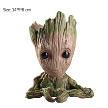 Load image into Gallery viewer, Carton Flowerpot Baby Groot Pen Pot Holder Plants Flower Pot Cute Action Figures Toys for Kids Gift Desktop Decoration