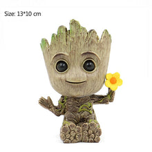 Load image into Gallery viewer, Carton Flowerpot Baby Groot Pen Pot Holder Plants Flower Pot Cute Action Figures Toys for Kids Gift Desktop Decoration