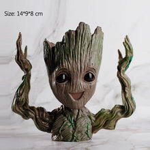 Load image into Gallery viewer, Carton Flowerpot Baby Groot Pen Pot Holder Plants Flower Pot Cute Action Figures Toys for Kids Gift Desktop Decoration