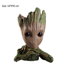 Load image into Gallery viewer, Carton Flowerpot Baby Groot Pen Pot Holder Plants Flower Pot Cute Action Figures Toys for Kids Gift Desktop Decoration
